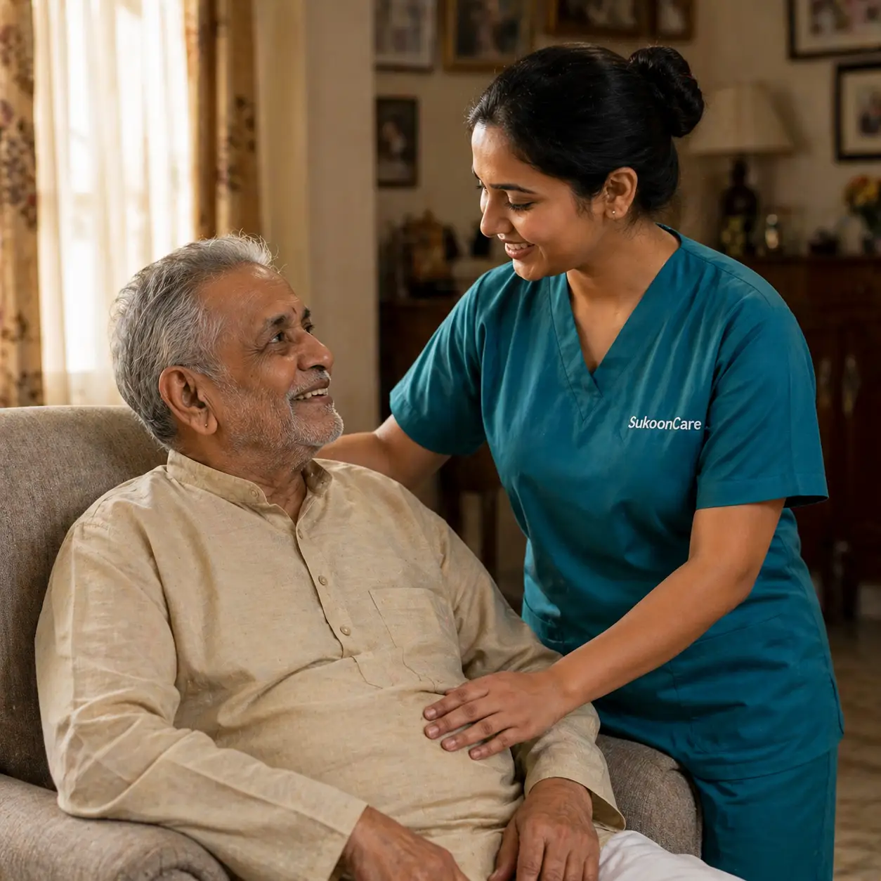 Best home care caregiver service in Patna Bihar — SukoonCare trained attendant