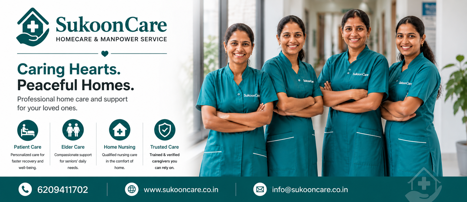 SukoonCare verified and trained elder care attendants team in Dhanbad Jharkhand ready to serve senior citizens