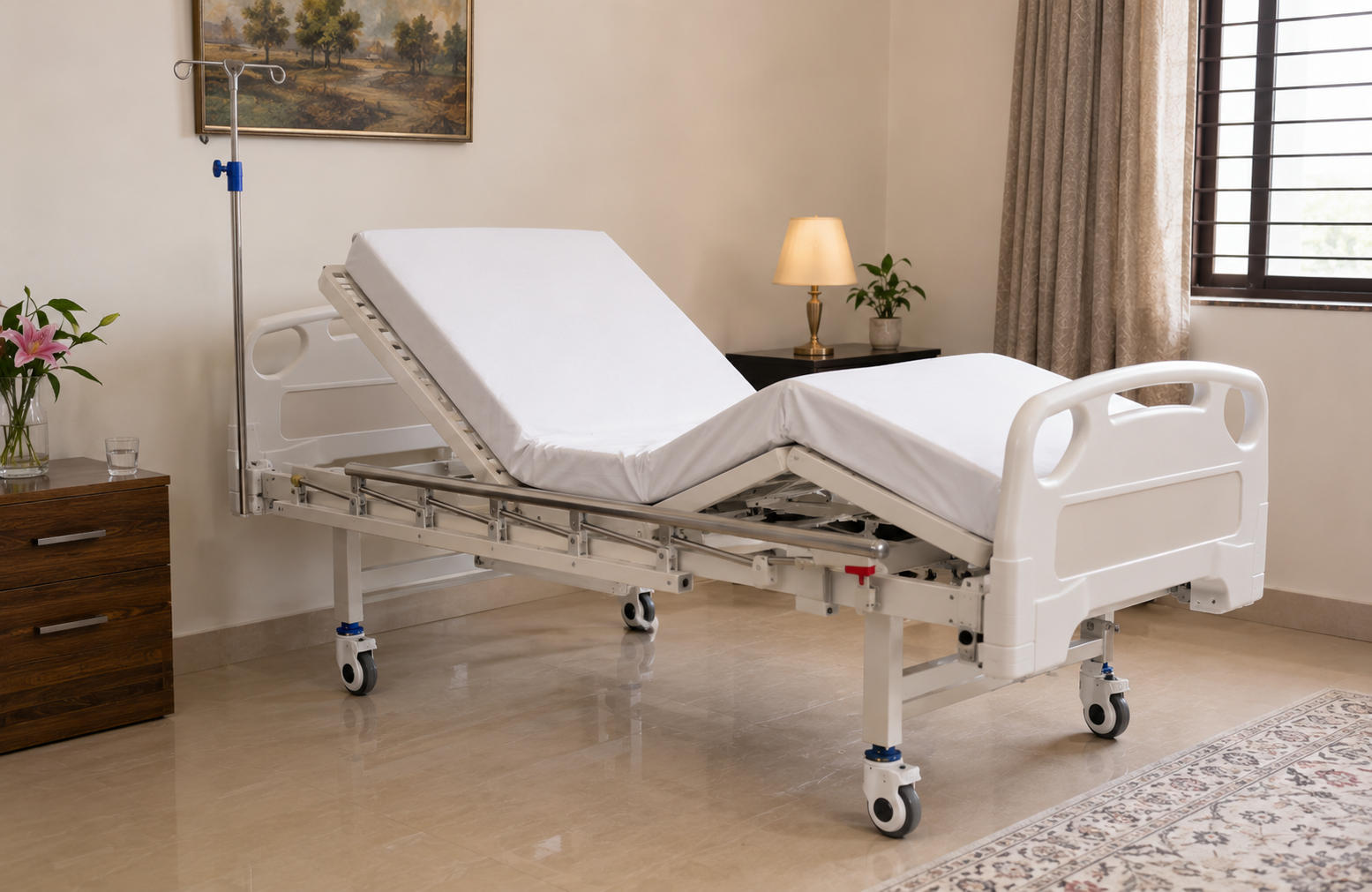 Medical Equipment Rent Hospital bed Full Fowler on rent in Dhanbad Bokaro โ SukoonCare