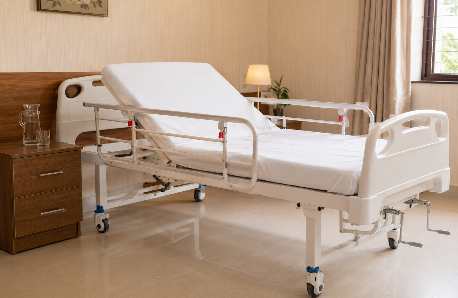 Medical Equipment Rent Hospital bed Semi Fowler on rent in Dhanbad